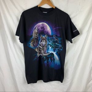 Vintage Wolf Shirt, Size: Medium